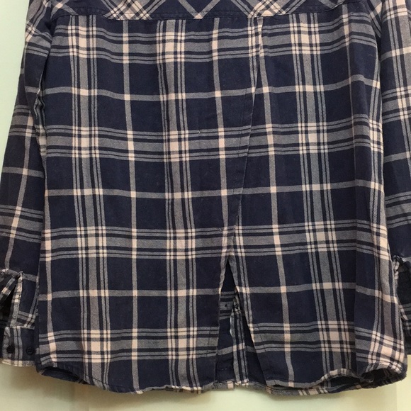 Silver Jeans Purple & Pink Plaid Shirt - Picture 6 of 7